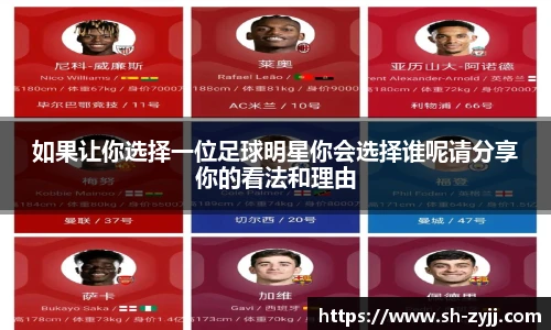 如果让你选择一位足球明星你会选择谁呢请分享你的看法和理由